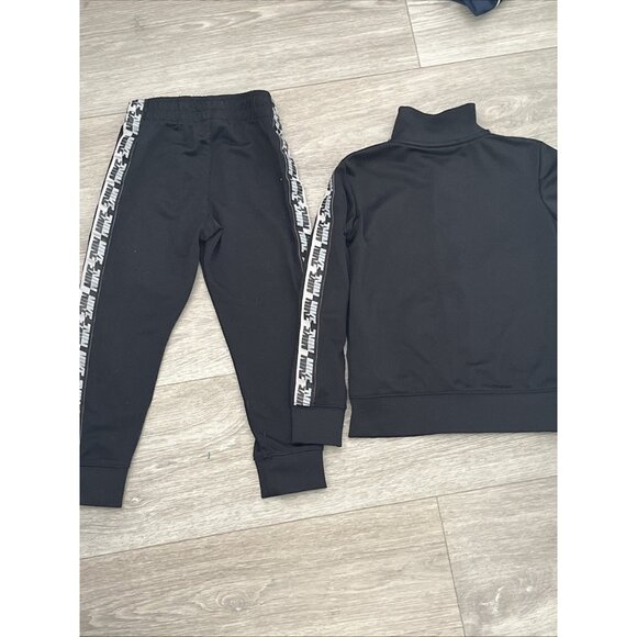 Nike 4T Boys 2Pc Track Suit Pants Jacket Outfit Set 3-4yr Black Neon - Picture 4 of 5